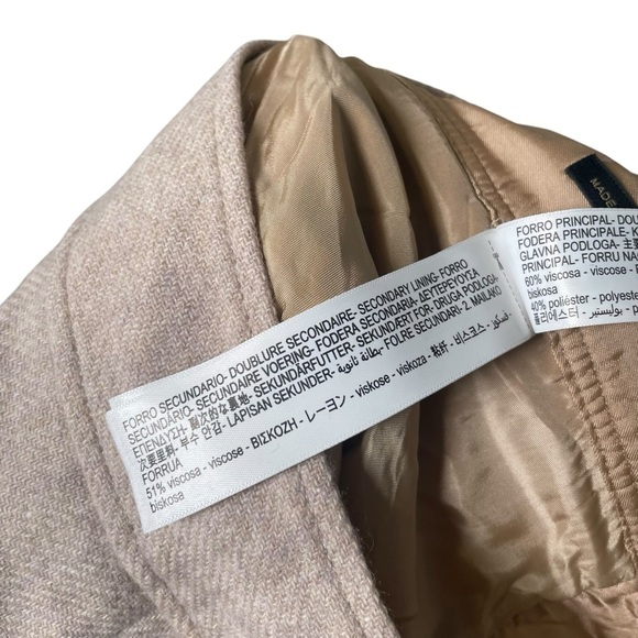 Massimo Dutti Two-button Wool Trousers In Beige Size US 2 - Picture 4 of 10